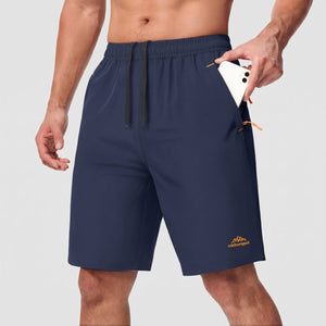 TACVASEN Navy Men's Running Workout Shorts Quick Dry with Pockets