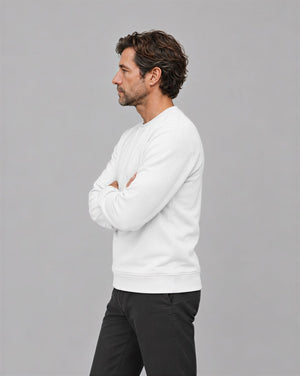 TACVASEN White Men's Sherpa Lined Sweatshirt Warm Heavyweight Fleece Pullover