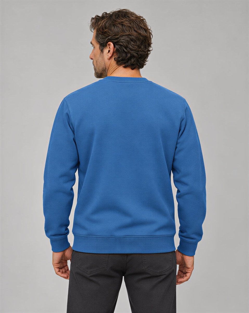 TACVASEN Grey Blue Men's Sherpa Lined Sweatshirt Warm Heavyweight Fleece Pullover