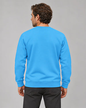 TACVASEN Sky Blue Men's Sherpa Lined Sweatshirt Warm Heavyweight Fleece Pullover