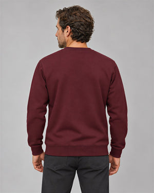 TACVASEN Wine Red Men's Sherpa Lined Sweatshirt Warm Heavyweight Fleece Pullover