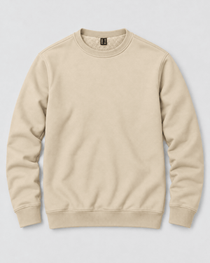 TACVASEN Light Khaki Men's Sherpa Lined Sweatshirt Warm Heavyweight Fleece Pullover
