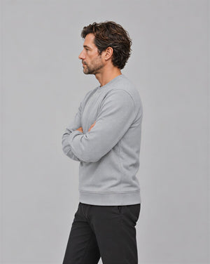 TACVASEN Light Grey Men's Sherpa Lined Sweatshirt Warm Heavyweight Fleece Pullover