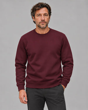 TACVASEN Wine Red Men's Sherpa Lined Sweatshirt Warm Heavyweight Fleece Pullover