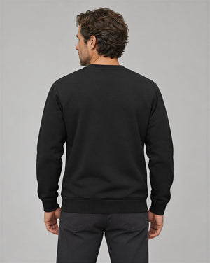 TACVASEN Black Men's Sherpa Lined Sweatshirt Warm Heavyweight Fleece Pullover