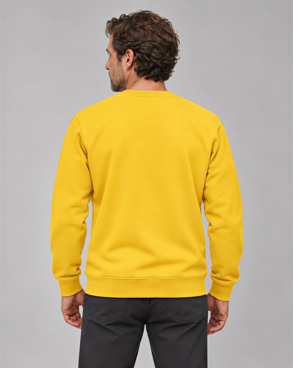 TACVASEN Yellow Men's Sherpa Lined Sweatshirt Warm Heavyweight Fleece Pullover