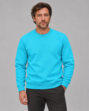 TACVASEN Ice Blue Men's Sherpa Lined Sweatshirt Warm Heavyweight Fleece Pullover