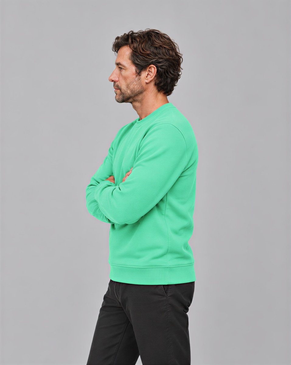 TACVASEN Mint Green Men's Sherpa Lined Sweatshirt Warm Heavyweight Fleece Pullover