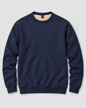 TACVASEN Navy Men's Sherpa Lined Sweatshirt Warm Heavyweight Fleece Pullover