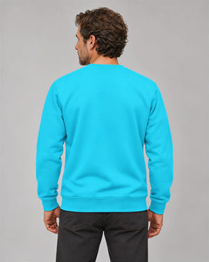 TACVASEN Ice Blue Men's Sherpa Lined Sweatshirt Warm Heavyweight Fleece Pullover
