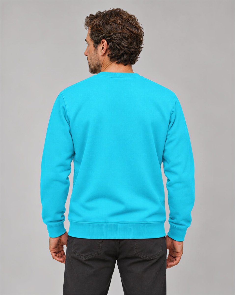 TACVASEN Ice Blue Men's Sherpa Lined Sweatshirt Warm Heavyweight Fleece Pullover