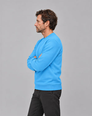 TACVASEN Sky Blue Men's Sherpa Lined Sweatshirt Warm Heavyweight Fleece Pullover