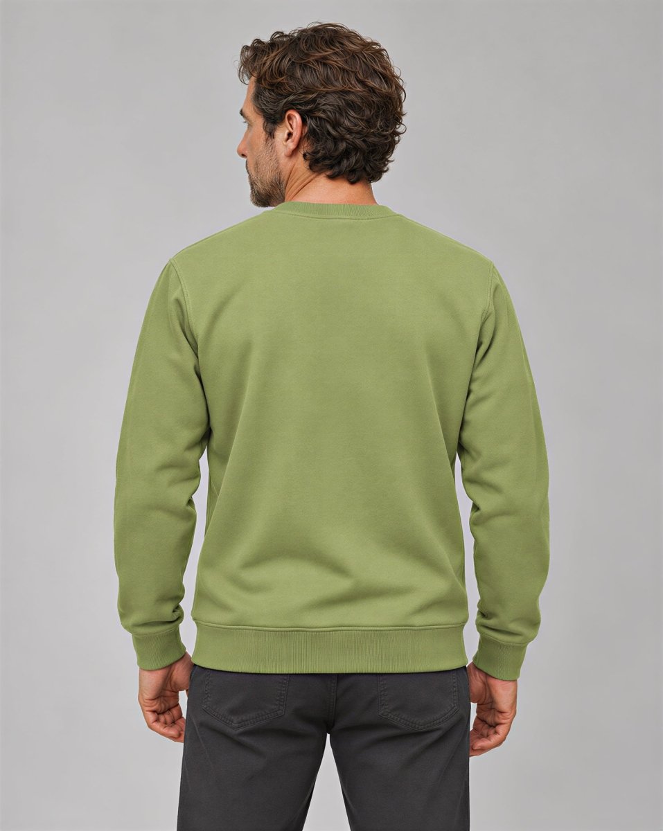 TACVASEN Emerald Green Men's Sherpa Lined Sweatshirt Warm Heavyweight Fleece Pullover