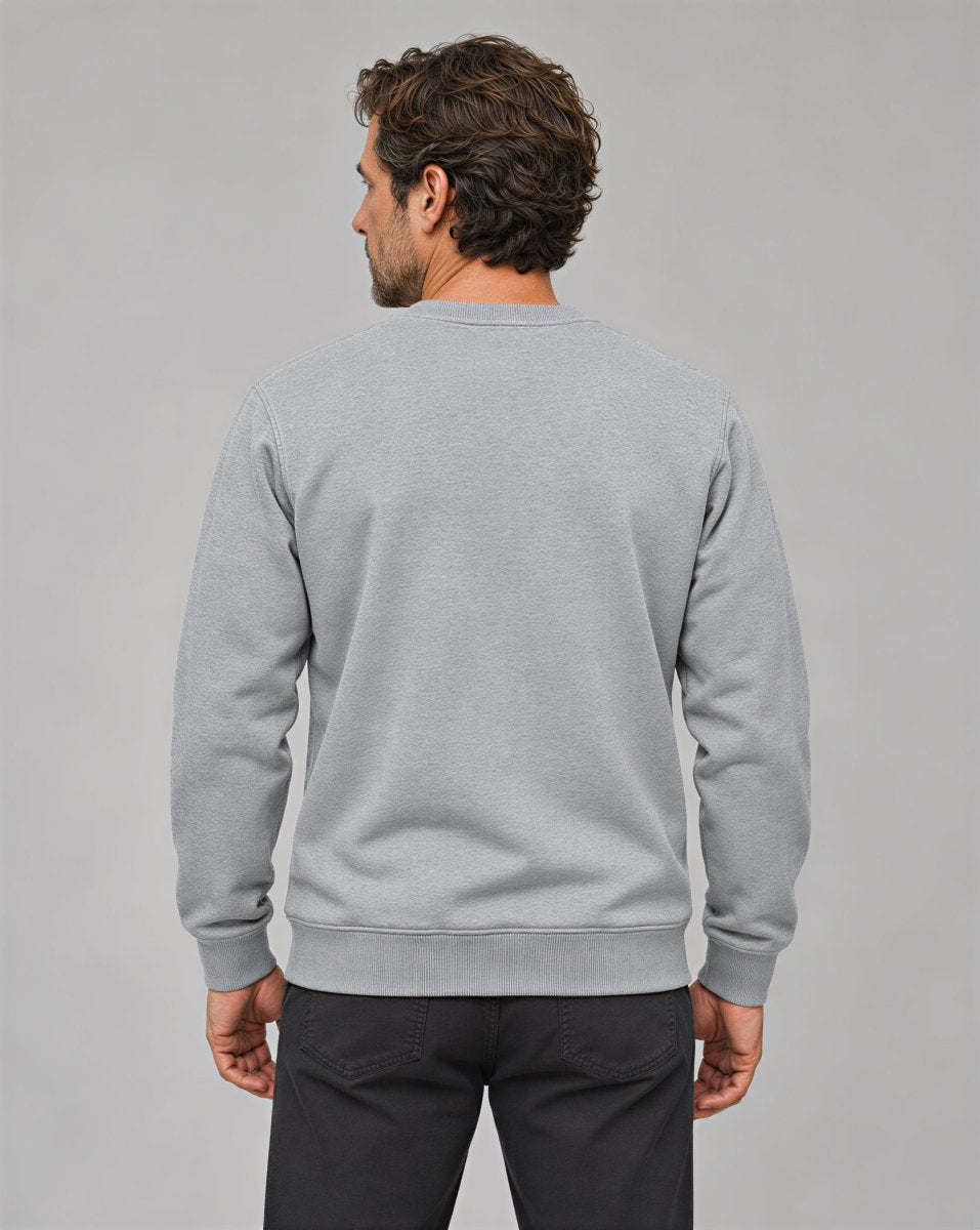 TACVASEN Light Grey Men's Sherpa Lined Sweatshirt Warm Heavyweight Fleece Pullover