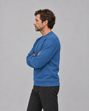TACVASEN Grey Blue Men's Sherpa Lined Sweatshirt Warm Heavyweight Fleece Pullover