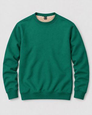 TACVASEN Azure Men's Sherpa Lined Sweatshirt Warm Heavyweight Fleece Pullover
