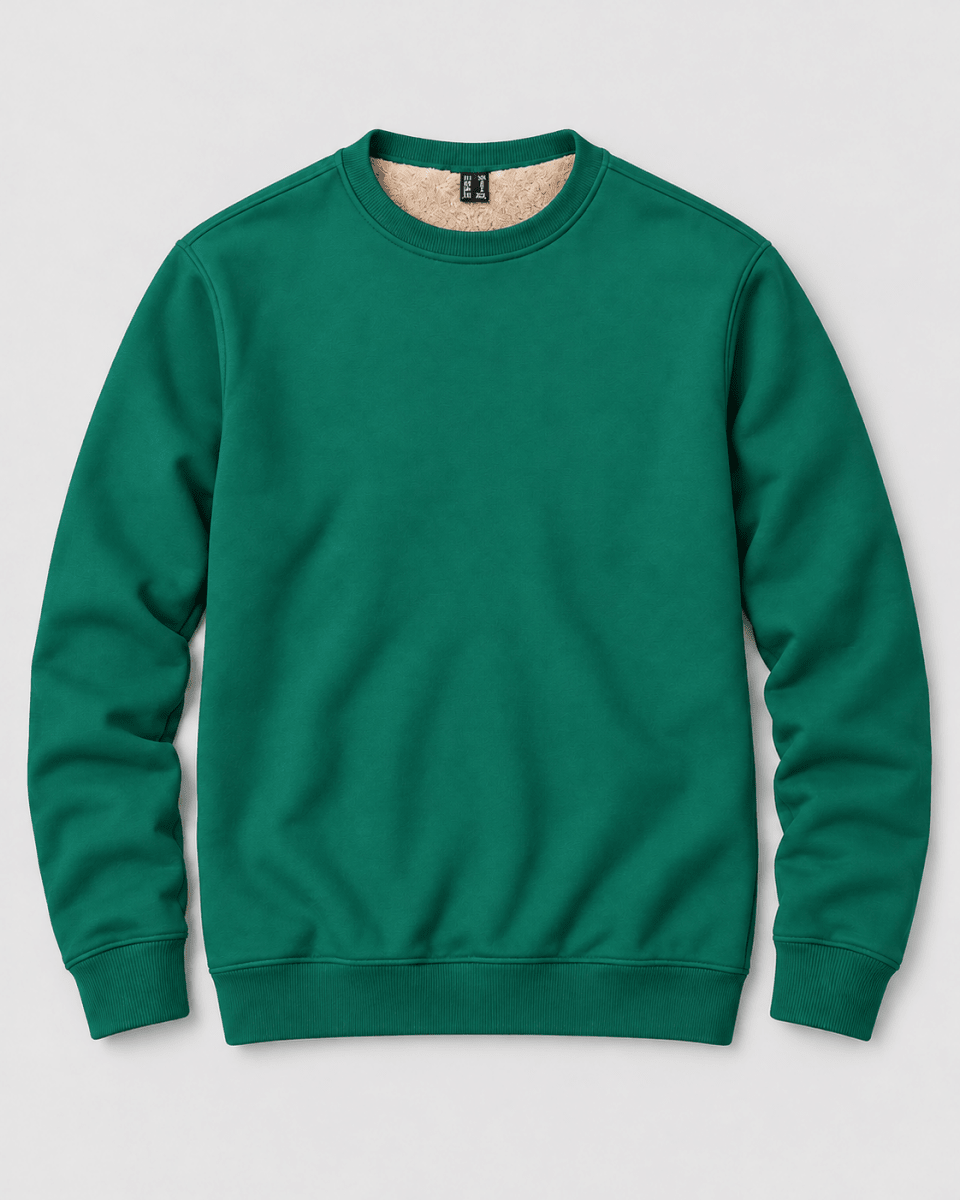 TACVASEN Azure Men's Sherpa Lined Sweatshirt Warm Heavyweight Fleece Pullover