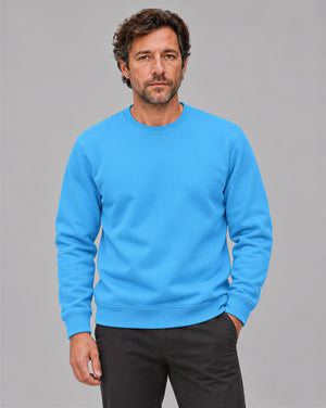 TACVASEN Sky Blue Men's Sherpa Lined Sweatshirt Warm Heavyweight Fleece Pullover