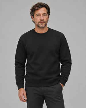 TACVASEN Black Men's Sherpa Lined Sweatshirt Warm Heavyweight Fleece Pullover