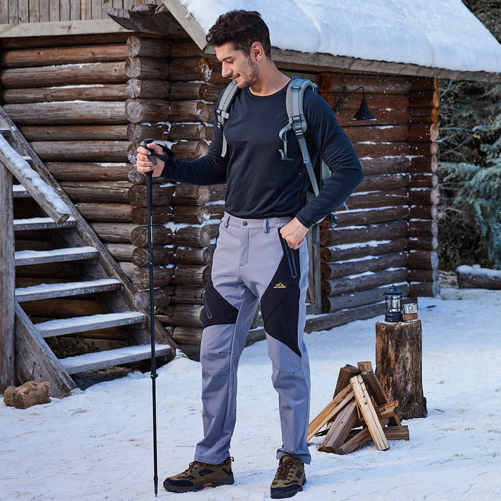 Men's Skiing Snow Pants Fleece Lined Waterproof Pants Winter Insulated - Men's Cargo Pants