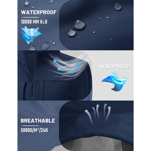 Men's Softshell Vest Windproof Waterproof Lightweight Jacket - AT25M3347