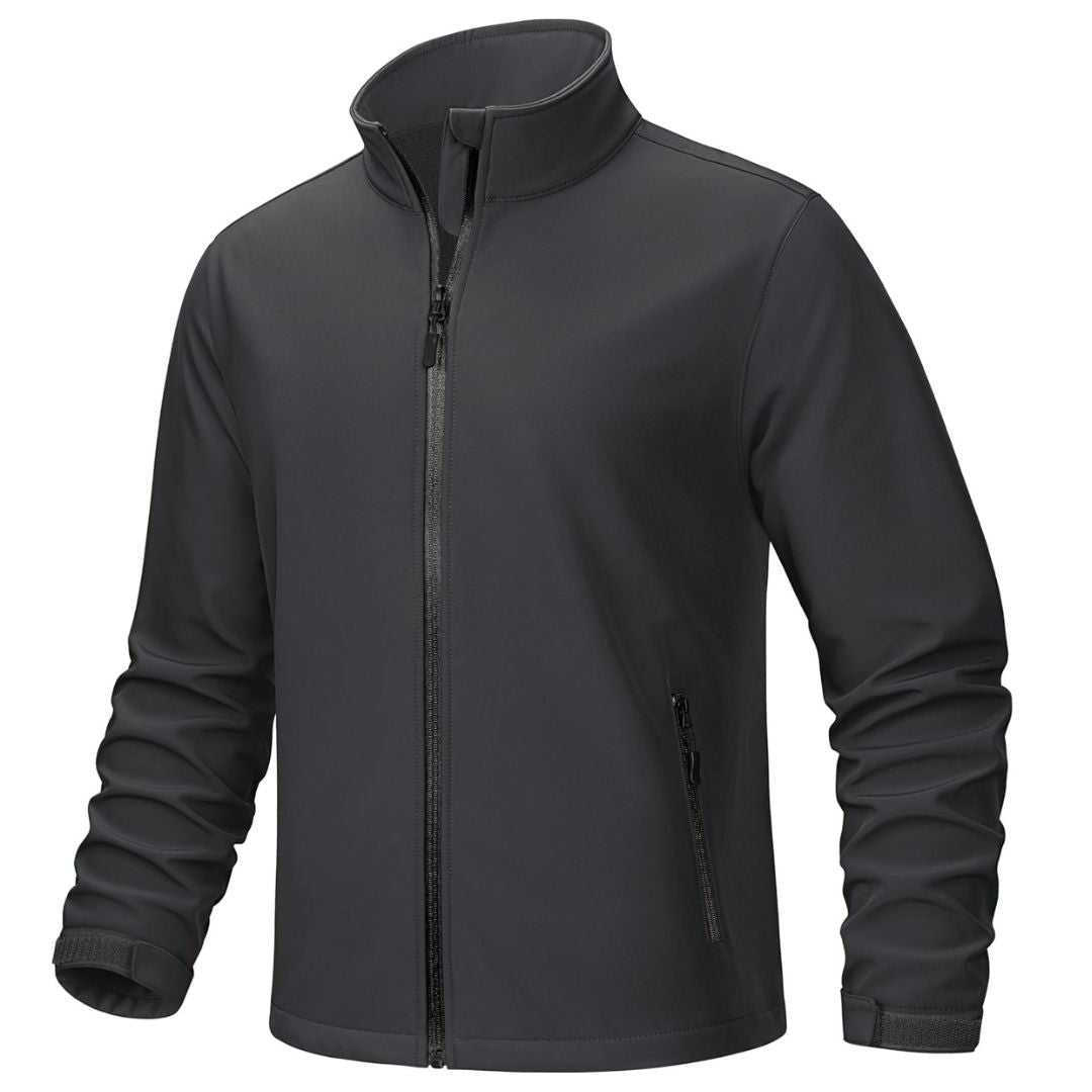 TACVASEN Dark Grey Men's Softshell Windproof Waterproof Coats Hiking Jackets