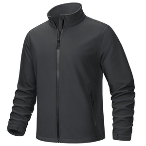 TACVASEN Dark Grey Men's Softshell Windproof Waterproof Coats Hiking Jackets