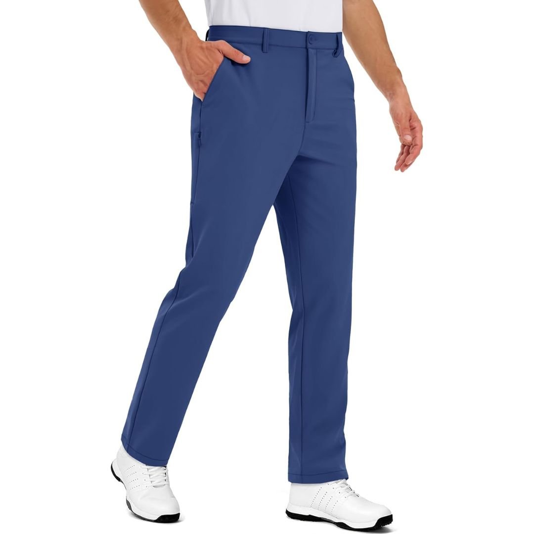 Men's Stretch & Lightweight Classic Fit Golf Pants | TACVASEN