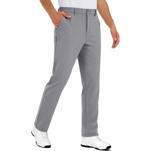 TACVASEN Light Grey Men's Stretch & Lightweight Classic Fit Golf Pants