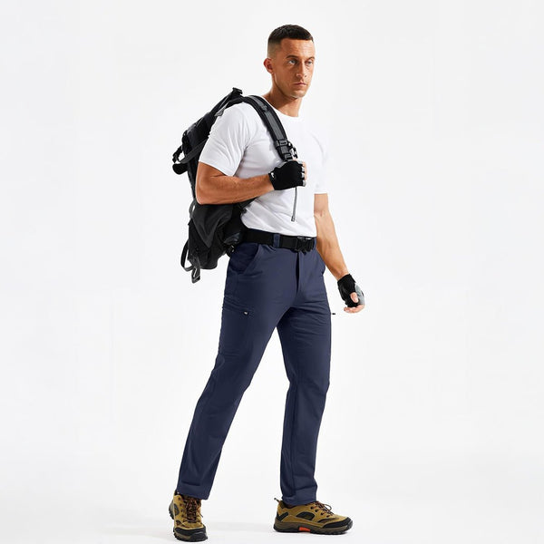 TACVASEN Navy Men's Stretch Quick Dry Hiking Cargo Pants