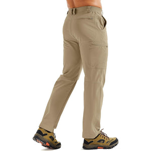 TACVASEN Khaki Men's Stretch Quick Dry Hiking Cargo Pants