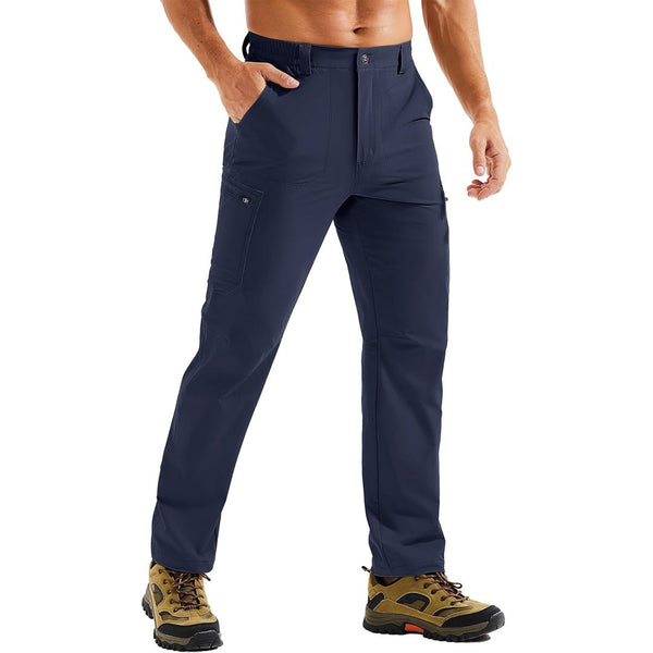 TACVASEN navy stretch quick dry hiking cargo pants