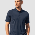 TACVASEN Navy Men's Summer Golf Polo Breathable Functional Shirt
