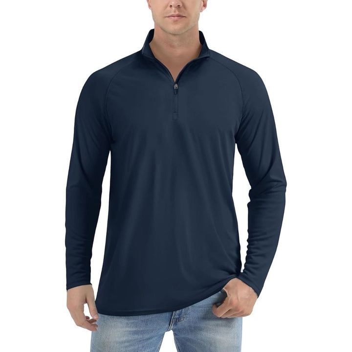 Men's Sun Protective Quick - Dry Stand Collar UV Long Sleeve Shirts - Men's Running Shirts