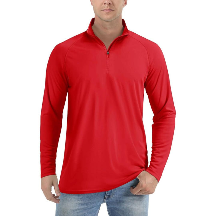 Men's Sun Protective Quick - Dry Stand Collar UV Long Sleeve Shirts - Men's Running Shirts