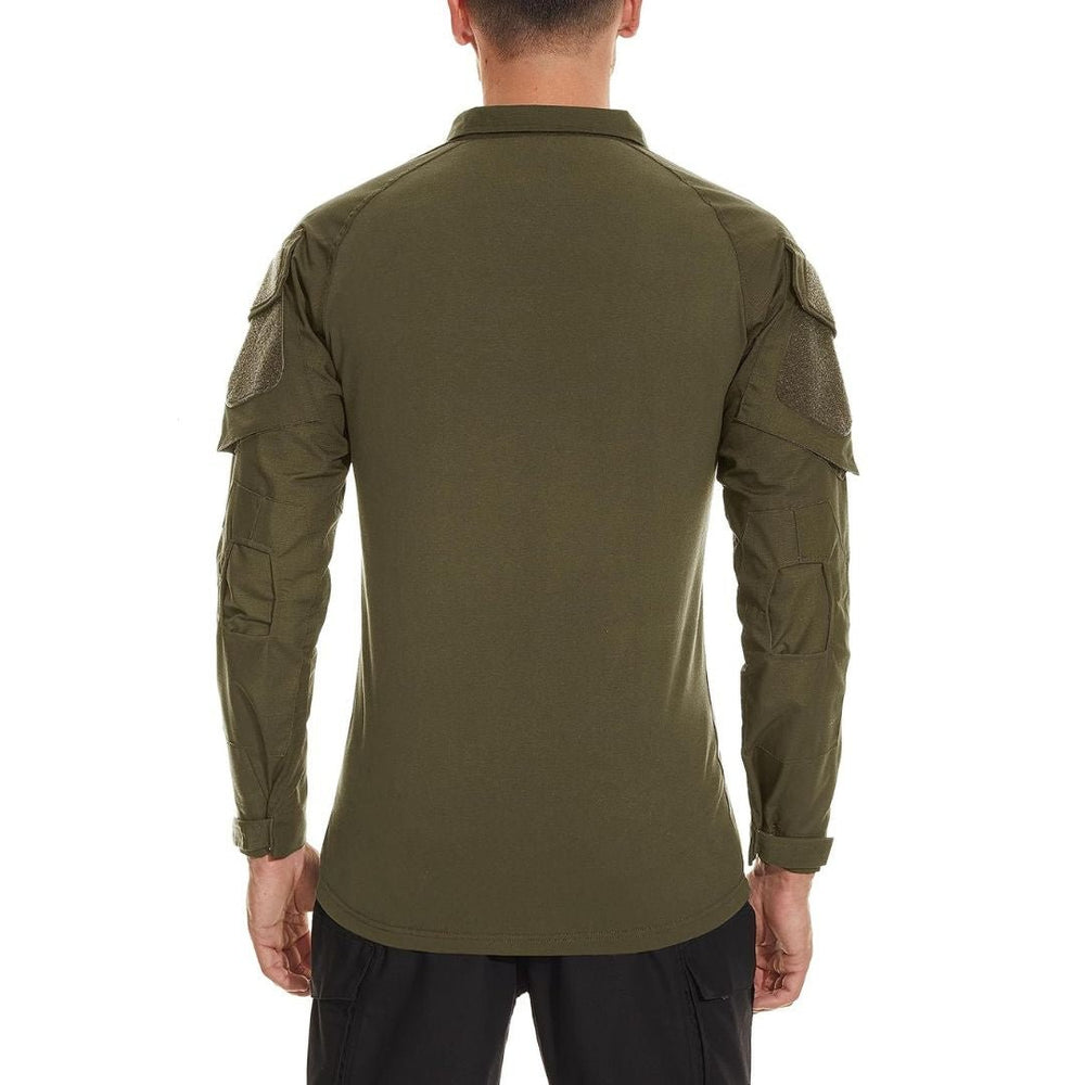 Chemise Tactique Homme Manches Courtes - T-Shirt Militaire Avec Fermeture Éclair Et Poches