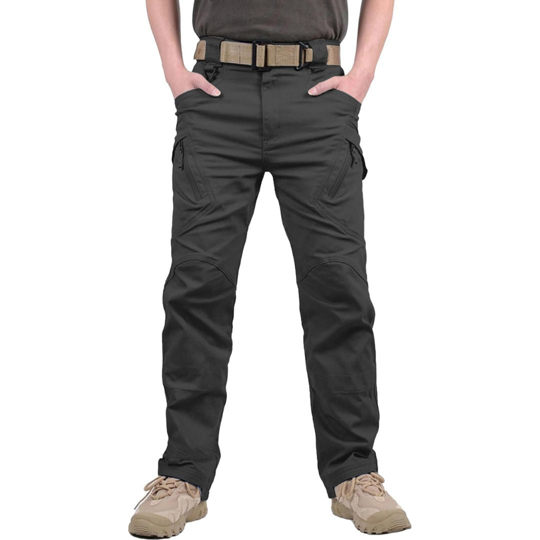 TACVASEN Gray Men's Tactical Cargo Pants Lightweight Stretch Cotton 9 Pockets Outdoor
