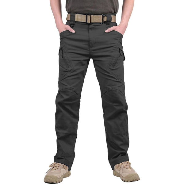 TACVASEN Gray Men's Tactical Cargo Pants Lightweight Stretch Cotton 9 Pockets Outdoor