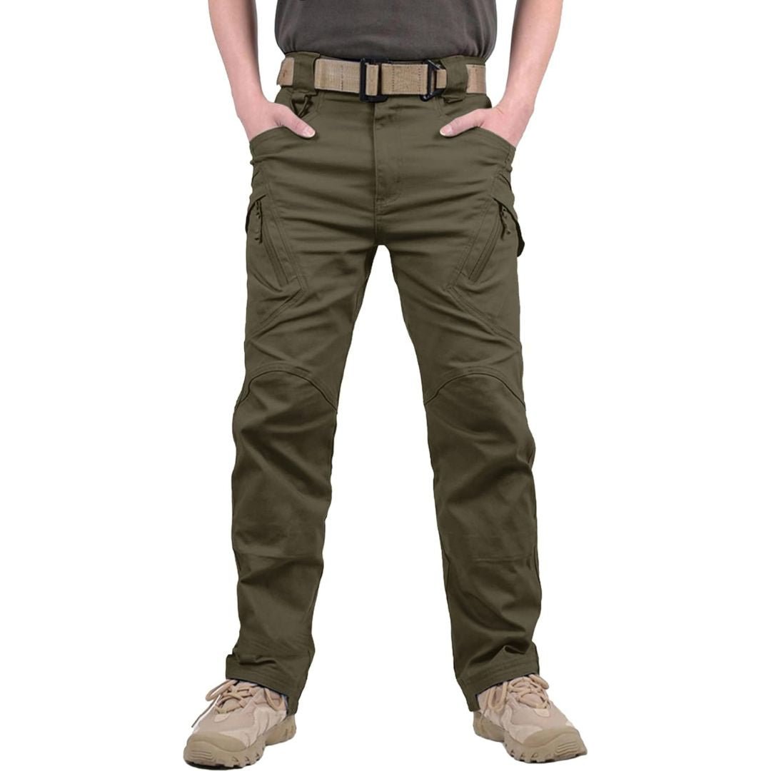TACVASEN Army Green Men's Tactical Cargo Pants Lightweight Stretch Cotton 9 Pockets Outdoor