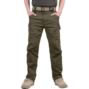 TACVASEN Army Green Men's Tactical Cargo Pants Lightweight Stretch Cotton 9 Pockets Outdoor
