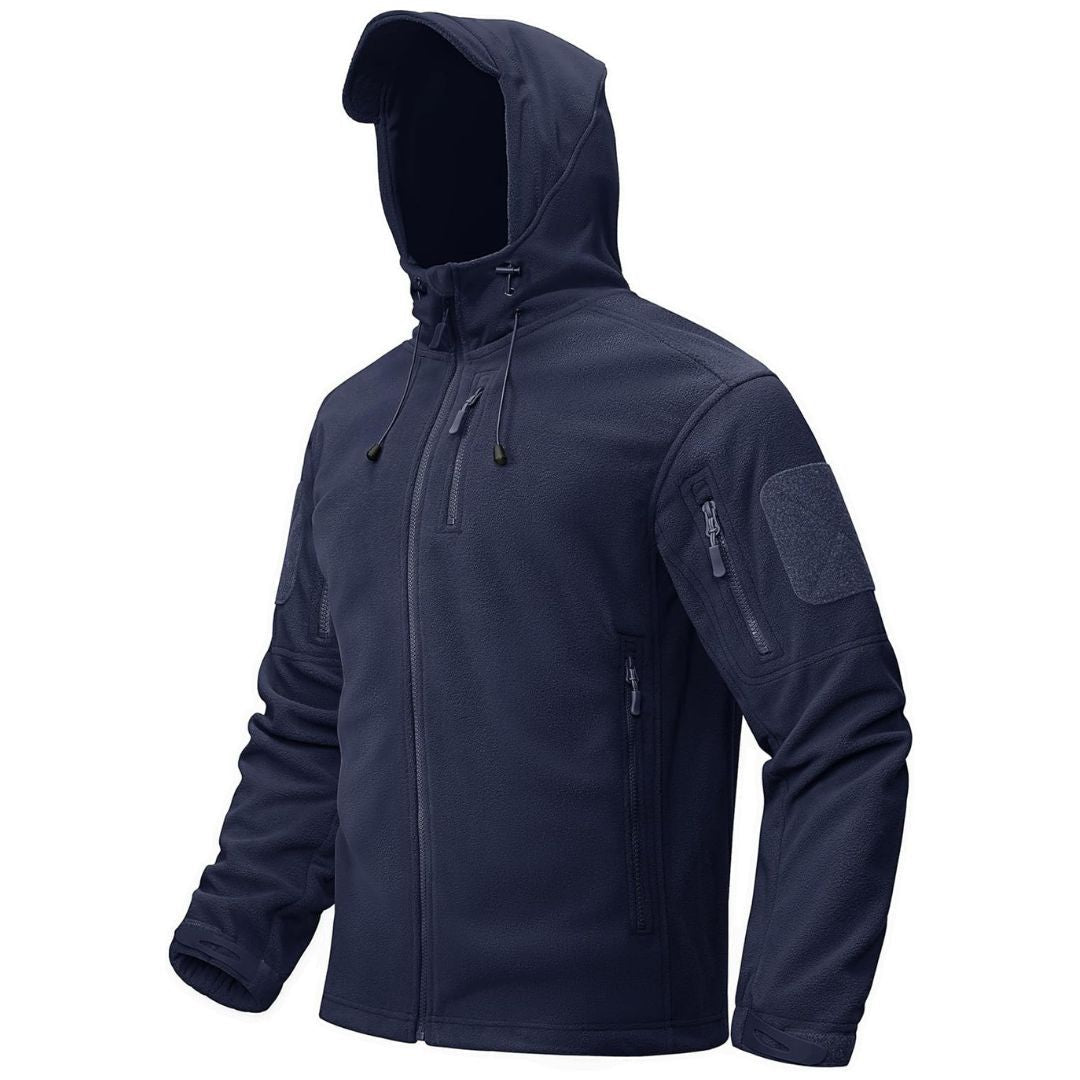 TACVASEN Navy Men's Tactical Fleece Jacket Hoodie Winter Down Jackets