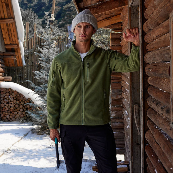 Men's Tactical Fleece Jackets Full Zip Coat with Multi Pockets - Fall Winter 2022