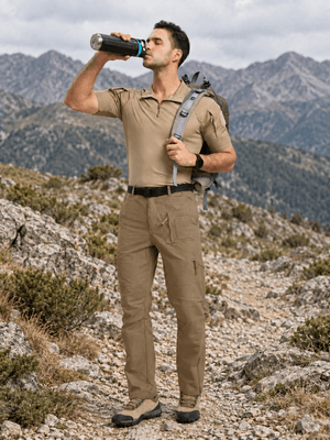 TACVASEN Coyote Brown Men's Tactical Outdoor Ripstop Cargo Pants