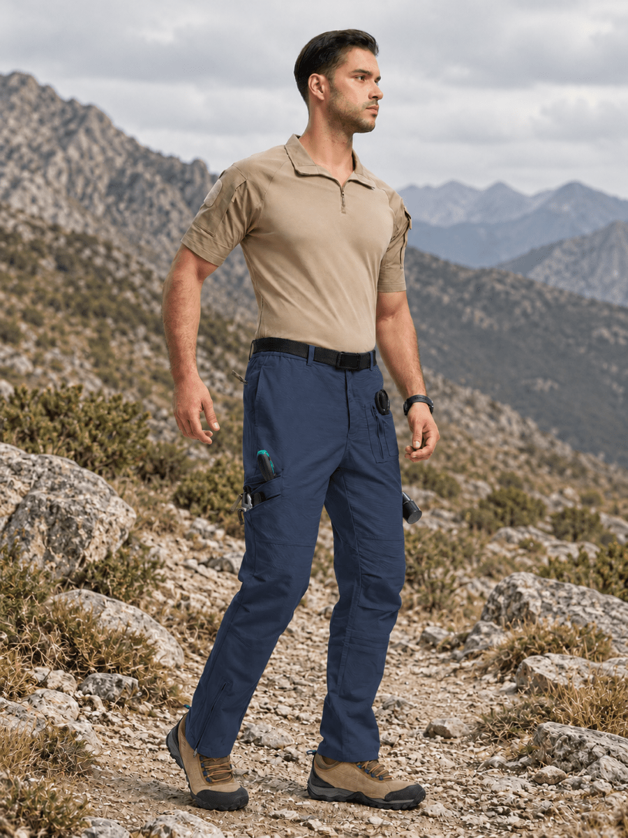 TACVASEN Navy Men's Tactical Outdoor Ripstop Cargo Pants
