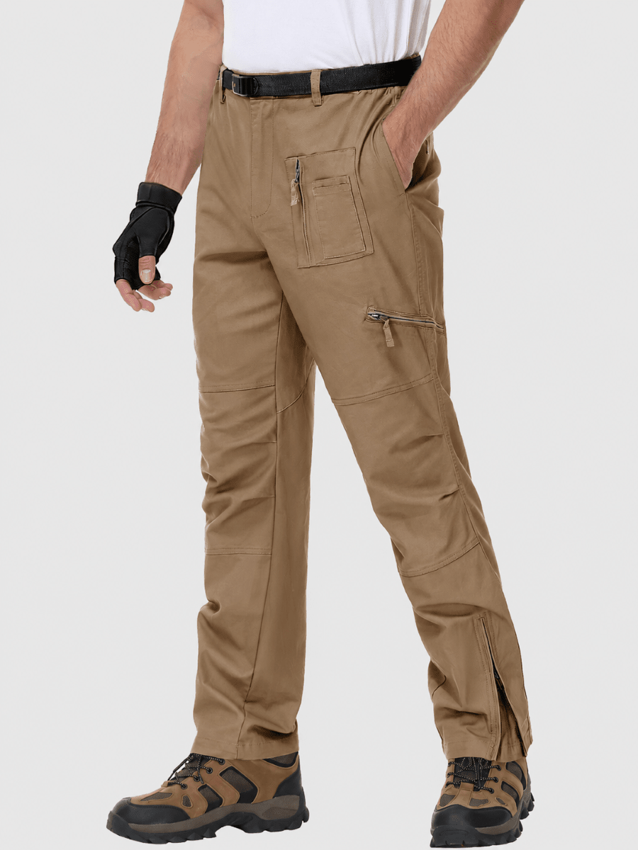 TACVASEN Coyote Brown Men's Tactical Outdoor Ripstop Cargo Pants
