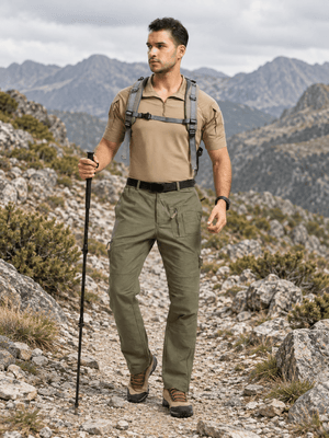 TACVASEN Army Green Men's Tactical Outdoor Ripstop Cargo Pants