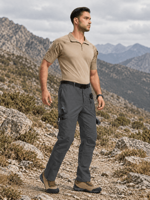 TACVASEN Grey Men's Tactical Outdoor Ripstop Cargo Pants