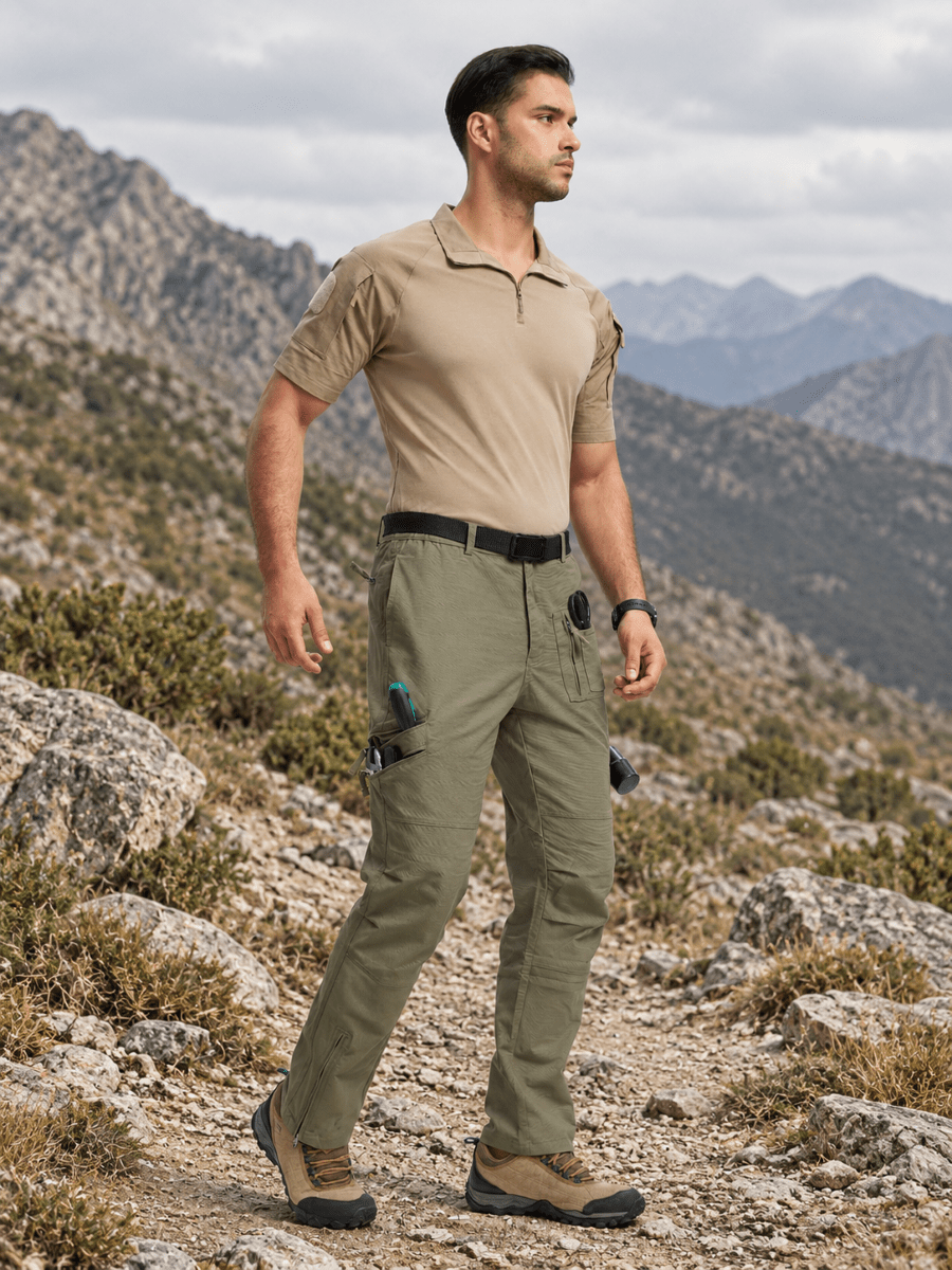 TACVASEN Army Green Men's Tactical Outdoor Ripstop Cargo Pants