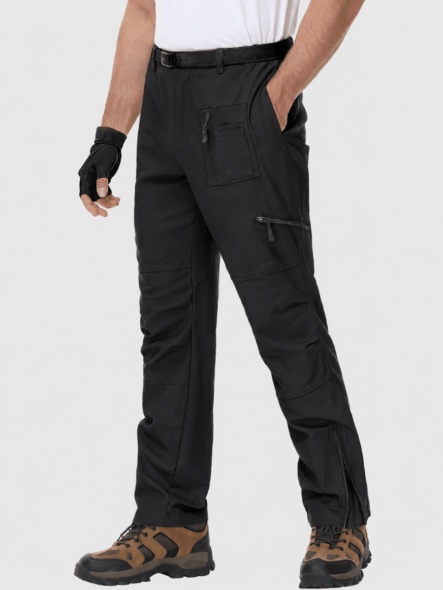 TACVASEN Black Men's Tactical Outdoor Ripstop Cargo Pants