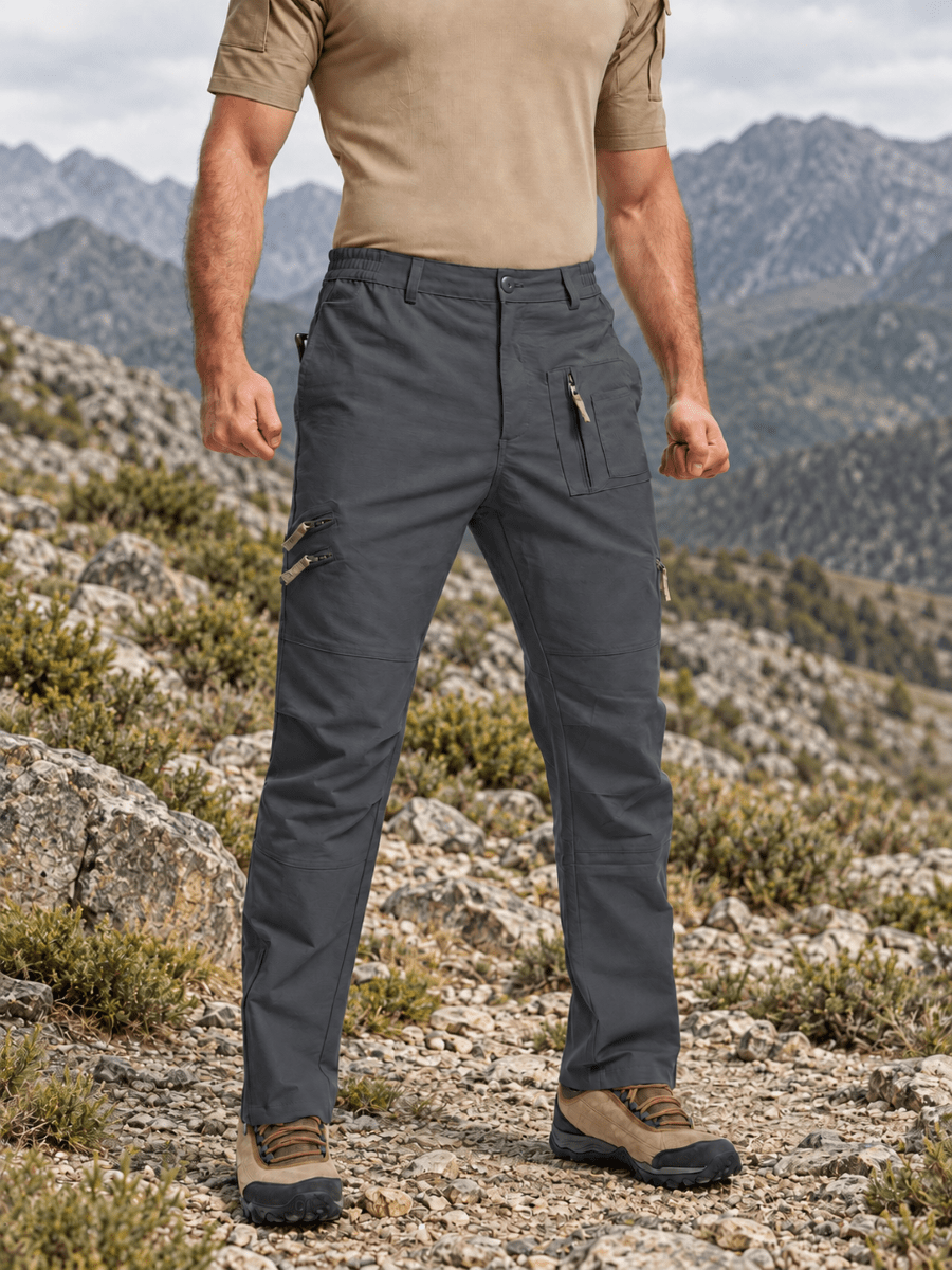 TACVASEN Grey Men's Tactical Outdoor Ripstop Cargo Pants